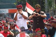 Angelus Buana, Bupati Giri Prasta Disambut Ribuan Warga Tabanan Tabanan Badung