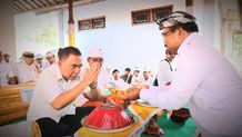 Bupati Tamba Hadiri Karya Rsi Yadnya Griya Mambal Batuagung Karya Rsi Yadnya