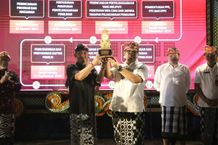 Dukung Kesuksesan Pemilukada 2024, Bupati Sanjaya Hadiri Peluncuran Tahapan, Jingle dan Maskot Pemilihan Bupati dan Wakil Bupati Tabanan Tahun 2024 PIlakda Tabanan