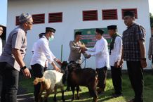 Kapolres Karangasem Serahkan Hewan Kurban Idul Adha
