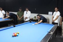 Wawali Arya Wibawa Buka Turnamen Billiard ST Werdhi Yowana Banjar Tampak Gangsul Turnamen Billiard