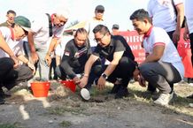 Peringati Harkopnas Ke-77, Wawali Arya Wibawa Pimpin Penanaman Pohon di Pantai Padang Galak aksi kebersihan dan penanaman pohon