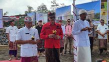 Wakil Bupati Bangli Groundbreaking Pembangunan Sentra IKM Bambu Bambu