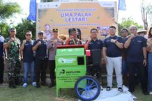 Sinergi Pemkot Denpasar – AFT Ngurah Rai Serahkan CSR Mesin Dores dan Traktor Listrik CSR Pertamina