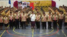 135 Peserta Ikuti Lomba PBB Kreasi dan Menggambar Serangkaian Hari Pramuka ke-63 Pramuka Buleleng
