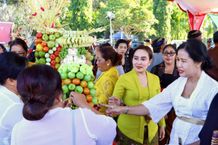 Ketua GOW Kota Denpasar Hadiri Lomba Gebogan Serangkaian “Masikian” Fest gebogan