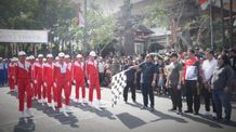 Lomba Gerak Jalan Kreasi Semarakkan HUT Ke-79 Kemerdekaan RI dan HUT Ke-129 Kota Negara Gerak Jalan Kreasi