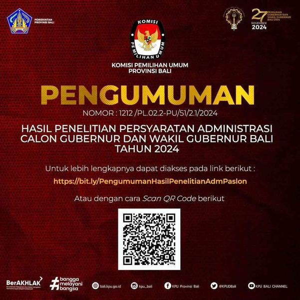 Pengumuman Paslon