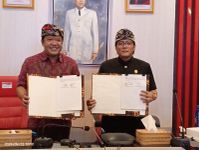 Bupati Sedana Arta Bersama Giri Prasta Tandatangani Kesepakatan Bersama (MoU) Kerja Sama Antar Daerah Kesepakatan Kerjasama