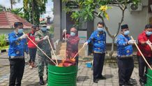 Kejaksaan Negeri Bangli Musnahkan Barang Bukti Tindak Pidana Musnahkan Barang Bukti