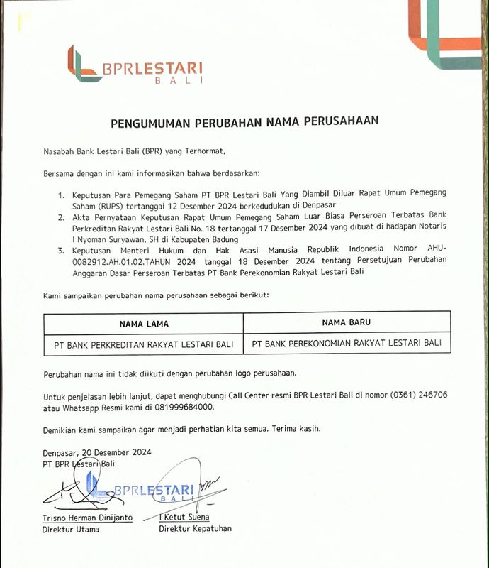 Bank Perkreditan Rakyat Lestari Bali