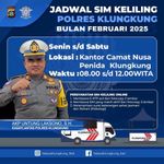 Jadwal SIM Keliling Polres Klungkung Bulan Februari 2025 SIM Keliling Klungkung - Feb
