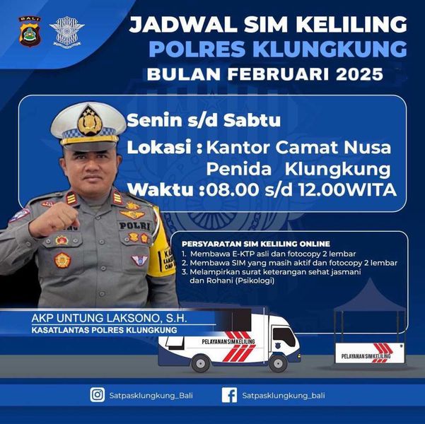 BaliPortalNews_ SIM Keliling Klungkung - Feb SIM Keliling Klungkung - Feb