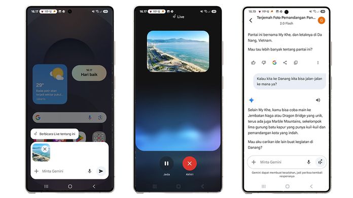 Pengguna bisa merasakan pengalaman ngobrol dengan AI dan minta berbagai insight dengan manfaatin fitur Talk Live yang ada di Galaxy S25 Series