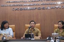 Kadis Suwarmawan Terima Kunjungan Re-Orientasi Kominfo Kabupaten Mimika Kunjungan
