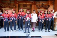 Wawali Arya Wibawa Lepas Kontingen Denpasar ke Porjar Bali Porjar Provinsi Bali tahun 2025