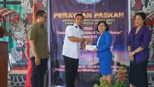 Wabup Ipat Hadiri Perayaan Paskah PWKI Jembrana Perayaan Paskah PWKI Jembrana