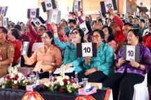 Meriahkan Rangkaian Peringatan HKG PKK Ke-53, Rai Wahyuni Sanjaya Buka Lomba Karaoke TP PKK Kabupaten Tabanan Lomba Karaoke