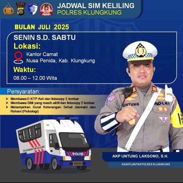 BaliPortalNews_ SIM Keliling Klungkung - Juli SIM Keliling Klungkung