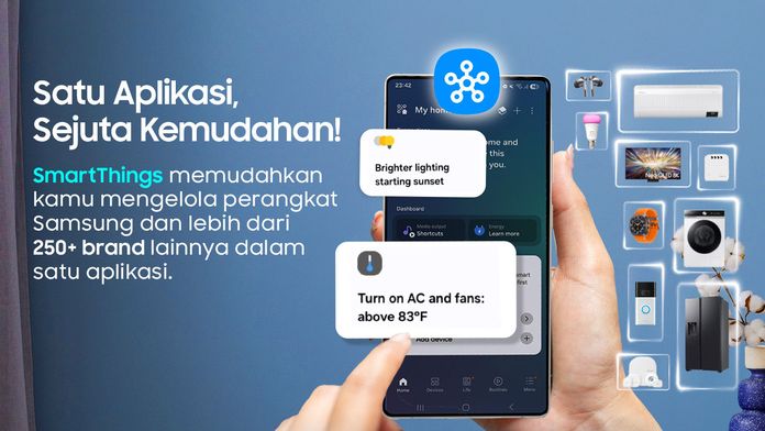 SmartThings menghadirkan kenyamanan dan efisiensi dengan menghubungkan berbagai perangkat rumah dalam satu sistem yang mudah digunakan. SmartThings menghadirkan kenyamanan dan efisiensi dengan menghubungkan berbagai perangkat rumah dalam satu sistem yang mudah digunakan.