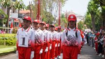 Merdeka! Gerak Jalan 8 KM tingkat SD se-Kabupaten Buleleng Semarakkan HUT Ke-80 RI Gerak Jalan