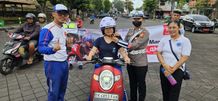Kolaborasi Astra Motor Bali – Kepolisian Ajak Masyarakat #Cari_Aman di Jalan Helm
