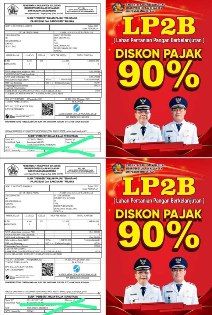 Pemkab Buleleng Turunkan Pajak dan Berikan Keringanan