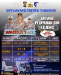 Jadwal SIM Keliling Polres Tabanan Bulan Agustus 2025 SIM Keliling Tabanan