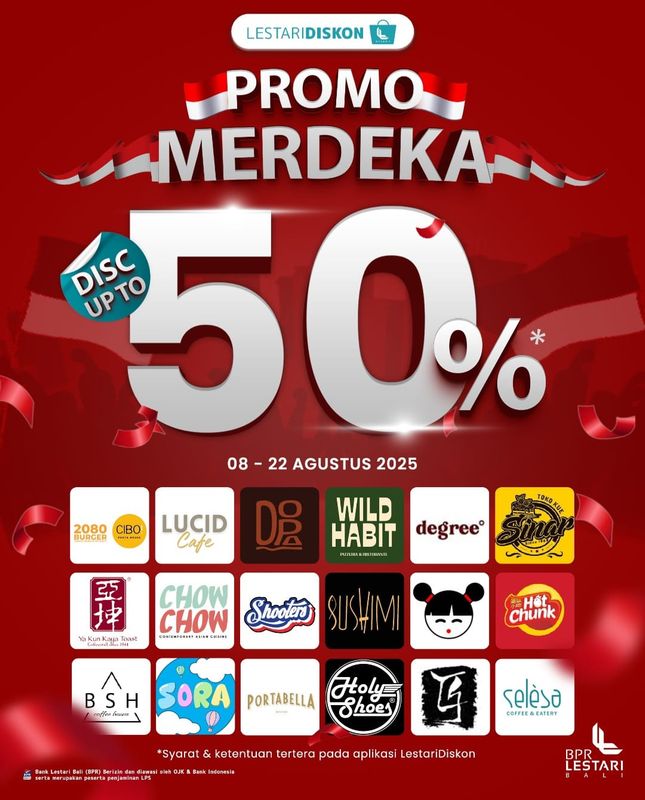 BPR Lestari Rayakan HUT ke-80 RI dengan Promo LestariDiskon Hingga 50%