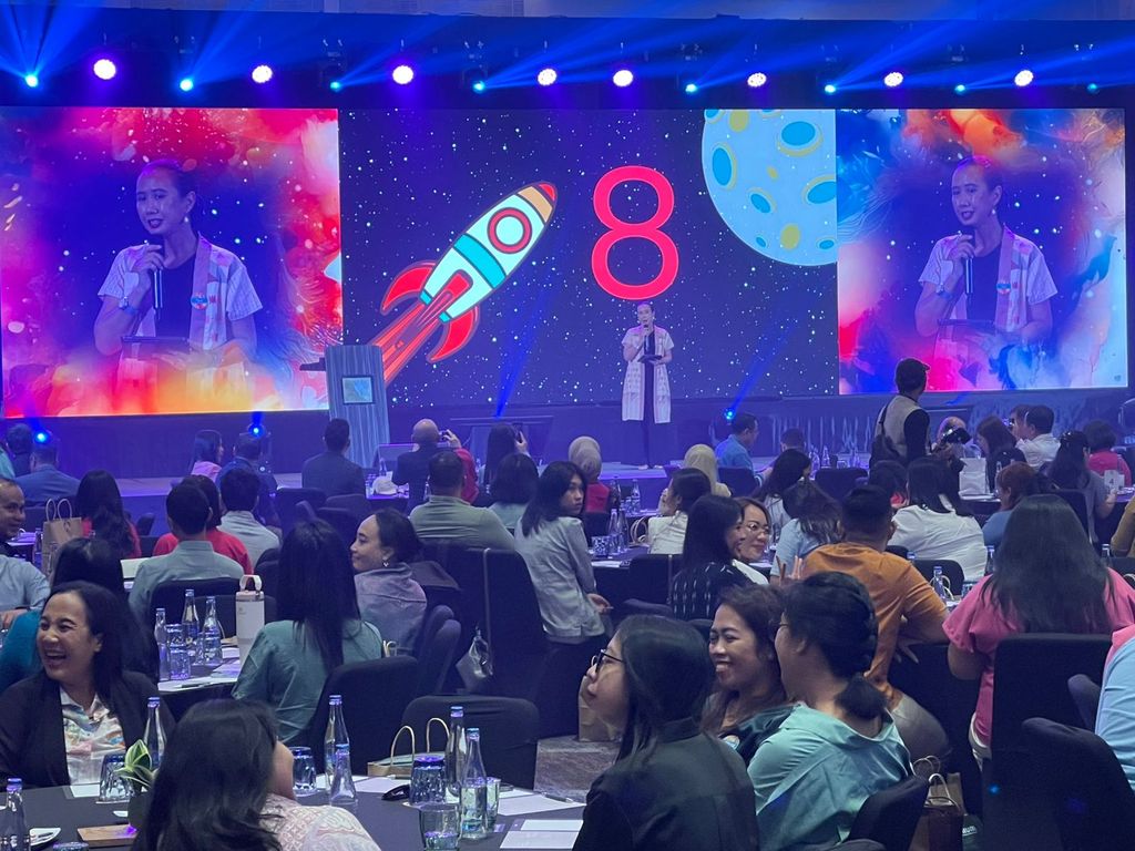 Vira Risnayani, Ketua HRA Bali saat memberikan kata sambutan di HR Convention 2025.