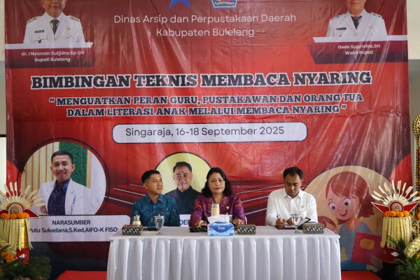 Kuatkan Peran Guru, Pustakawan dan Orang Tua, DAPD Buleleng Gelar Bimtek Membaca Nyaring Kuatkan Peran Guru, Pustakawan dan Orang Tua, DAPD Buleleng Gelar Bimtek Membaca Nyaring