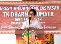 Rai Wahyuni Sanjaya Resmikan Aula TK Darma Kumala Penebel TK DHARMA KUMALA