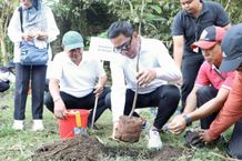 Dukung Ketangguhan DAS, Wawali Arya Wibawa Ajak Masyarakat Tanam Pohon di Bantaran Sungai Ayung penanaman pohon