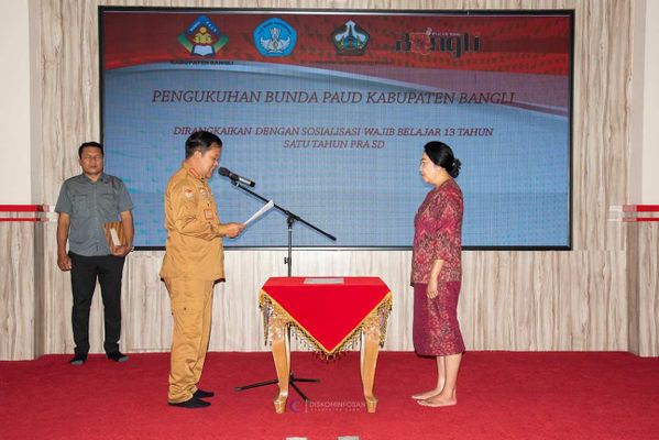Bupati Bangli Kukuhkan Serentak Bunda PAUD Kabupaten, Kecamatan, dan Desa/Kelurahan