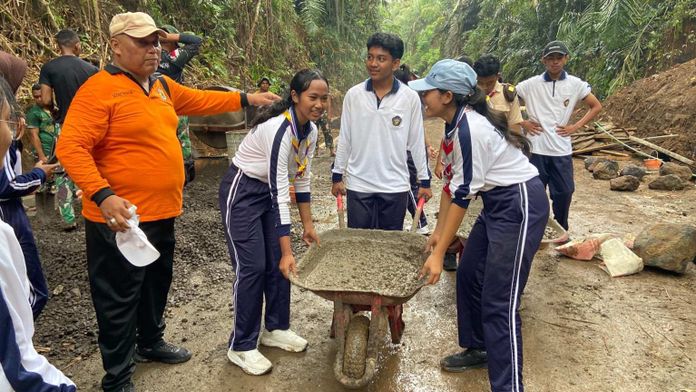BaliPortalNews_ Gotong Royong Ikut Bersinergi Pasca Bencana, Kwarcab Badung Wujudkan Gotong Royong Bangun Desa