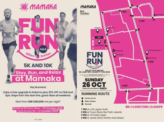 Dari Pantai Kuta ke Hati Anak-Anak Bali, Semangat Mamaka Fun Run 2025