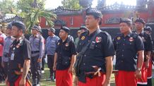 Linmas dan Pecalang Ikut Dilibatkan Dalam Pengamanan Kejuaraan Dunia Vovinam Apel Pengamanan Vovinam