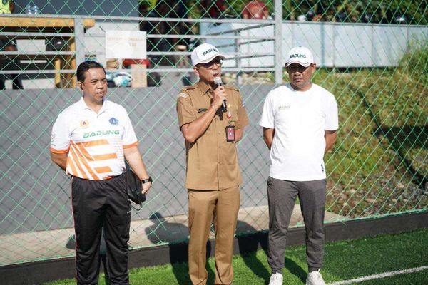 BaliPortalNews_ Mini Soccer Meriahkan HUT Ke-16 Mangupura, Pemkab Badung Gelar Turnamen Mini Soccer Antar OPD
