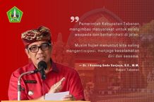 Pemkab Tabanan Imbau Warga Waspada Musim Hujan, Utamakan Keselamatan Berkendara Waspada Musim Hujan