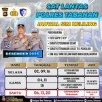 Jadwal SIM Keliling Polres Tabanan Bulan Desember 2025 Jadwal SIM Keliling Polres Tabanan Bulan Desember 2025