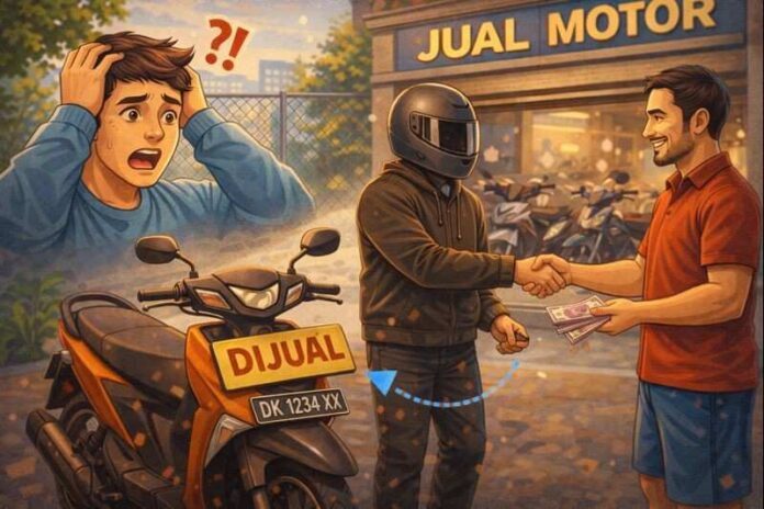 Ilustrasi Motor Disewakan Untuk Bekerja Malah Dijual