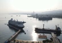 Kunjungan Cruise dan Cargo ke Pelabuhan Celukan Bawang Meningkat, Pelindo Optimalkan Layanan Kapal pesiar saat akan bersandar di Pelabuhan Celukan Bawang, Kecamatan Gerokgak, Buleleng. Sumber Foto : Istimewa
