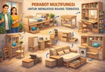 Perabot Multifungsi untuk Mengatasi Ruang Terbatas Ilustrasi Perabot Multifungsi untuk Mengatasi Ruang Terbatas