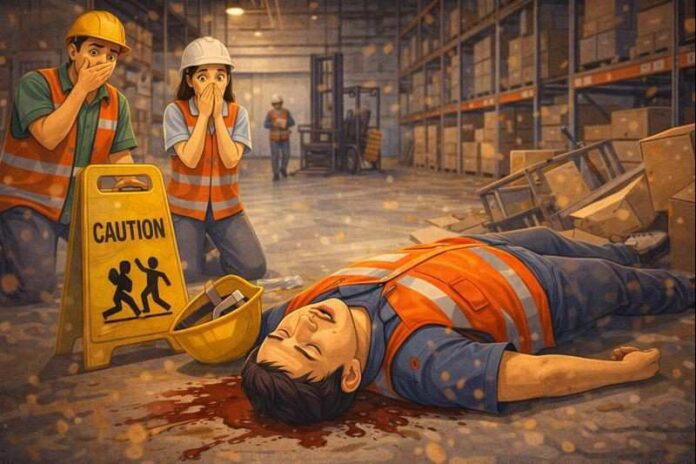 BaliPortalNews_ Tewas di Gudang Ilustrasi kecelakaan di gudang
