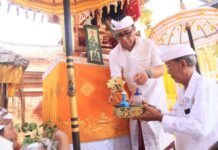 Wali Kota Jaya Negara Hadiri Karya Ngenteg Linggih di Merajan Agung Puri Pemecutan Ukiran Badung Karya Ngenteg Linggih