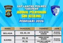 Jadwal SIM Keliling Polres Tabanan Bulan Februari 2026 Jadwal SIM Keliling Polres Tabanan Bulan Februari 2026