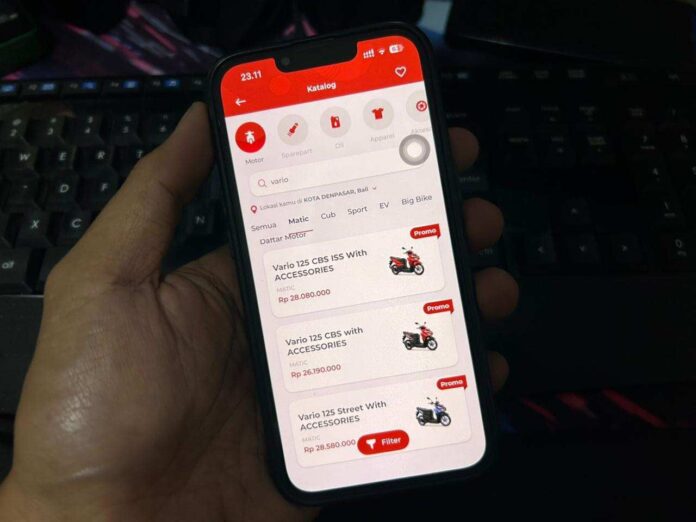 Membeli motor Honda melalui Aplikasi Motorku X