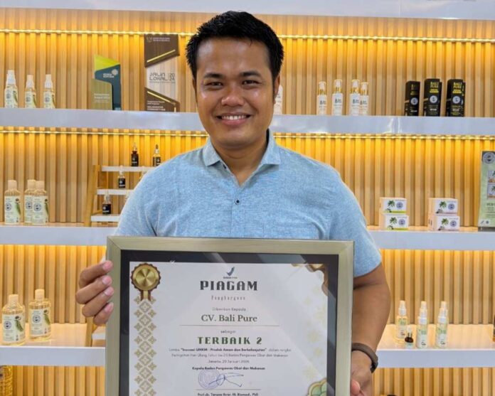 UMKM Bali Pure Sembiran Buleleng Raih Penghargaan Terbaik II Inovasi Produk Aman dan Berkelanjutan dari BPOM