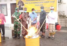 Wali Kota Jaya Negara Saksikan Pemusnahan Barang Bukti Inkracht 2026 di Kejari Denpasar Pemusnahan Barang Bukti