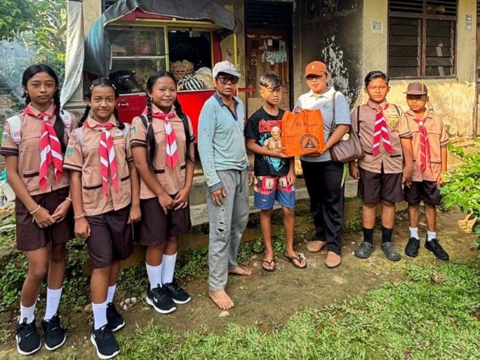 Pramuka Badung Salurkan 100 Paket Sembako, Perkuat Kepedulian Sosial di Momentum Nyepi–Idulfitri
